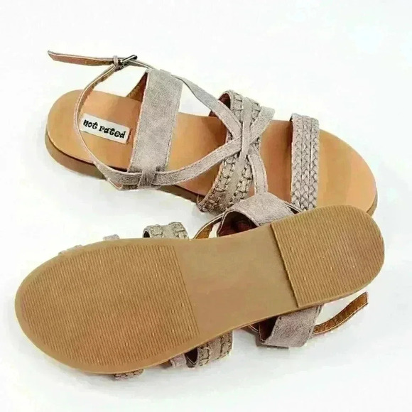 Not Rated Women's Sandals Size7 Grey Manmade Linning & Upper - Picture 5 of 8
